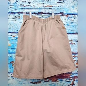 Vintage Chic shorts Khaki  pants elastic waist pull on